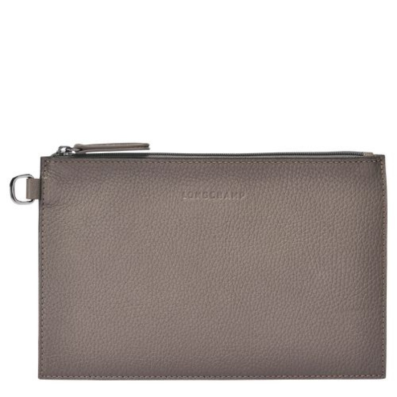 Longchamp Roseau Essential Pouch Grey | SKJ-753106