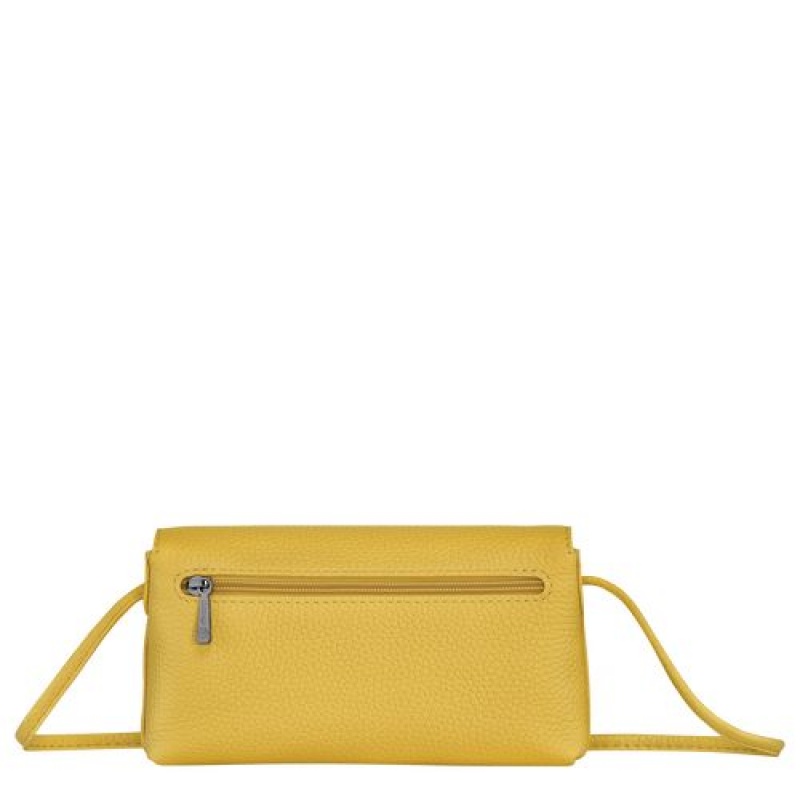 Longchamp Roseau Essential Pouch Yellow | KES-305184