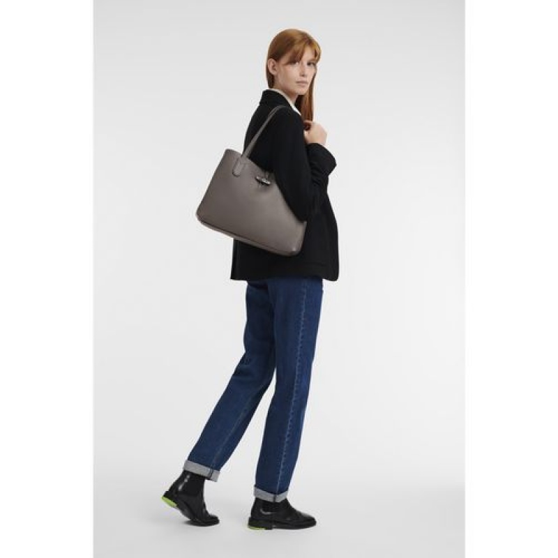 Longchamp Roseau Essential Shoulder bag Grey | IHW-163498