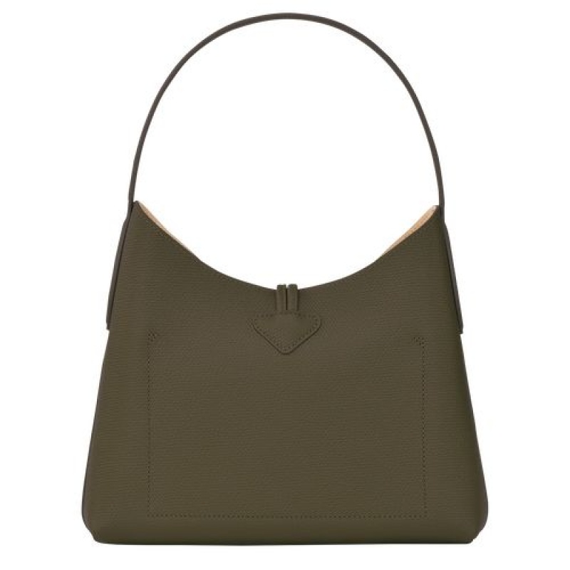 Longchamp Roseau Shoulder bag M Khaki | SJY-130527