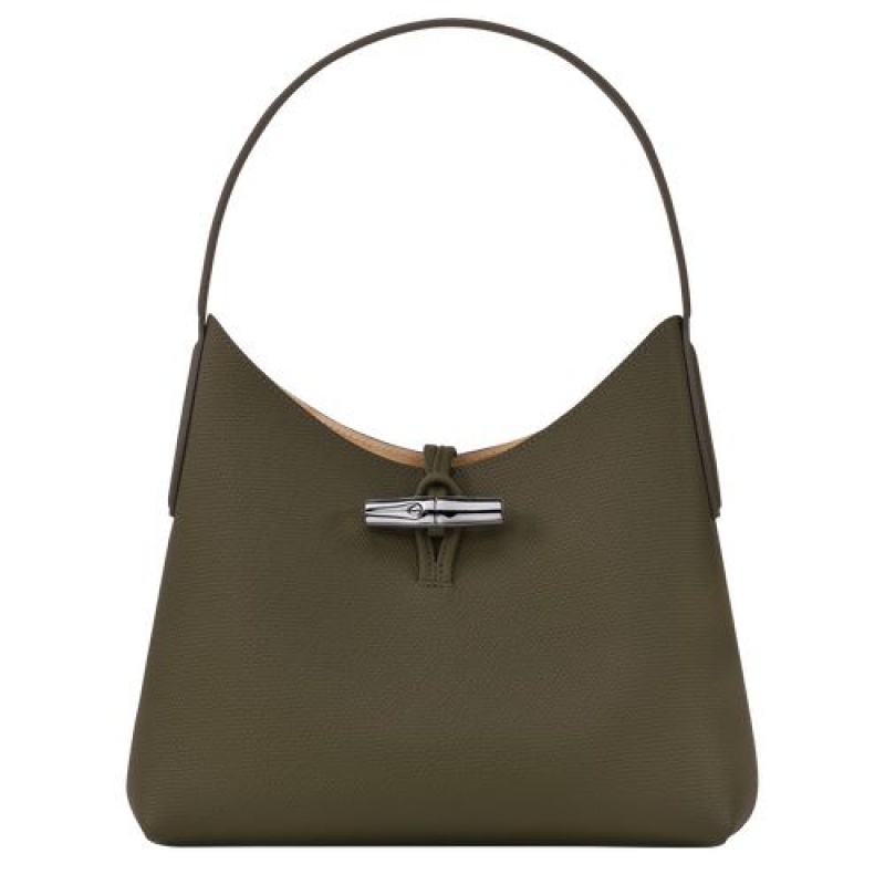 Longchamp Roseau Shoulder bag M Khaki | SJY-130527