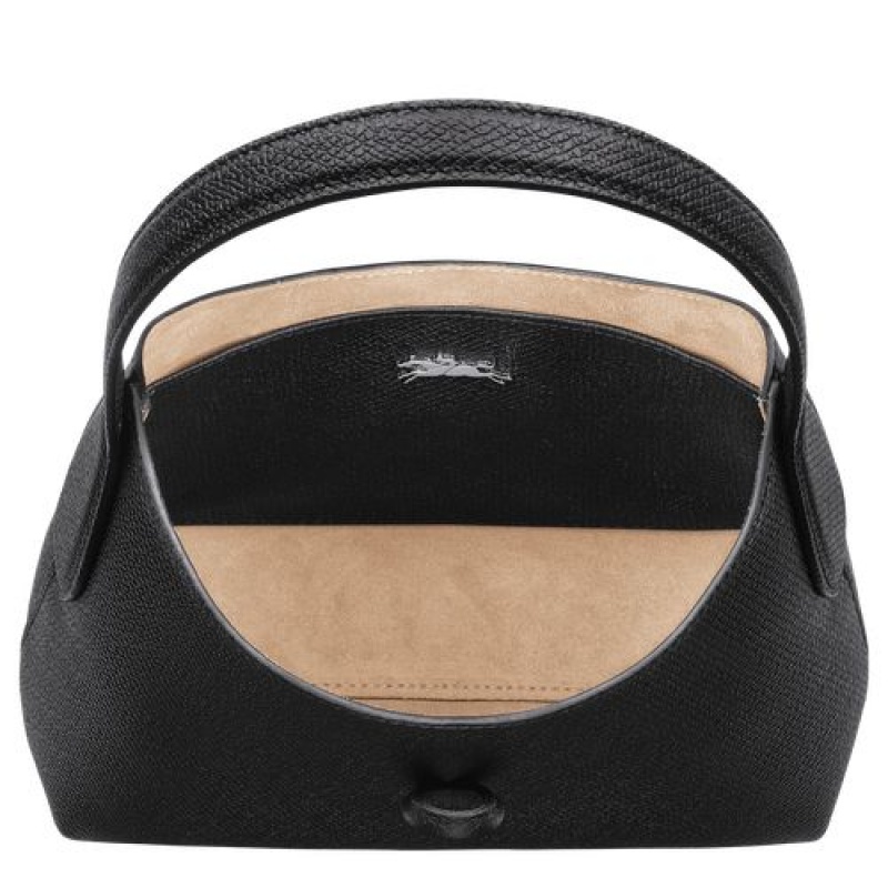 Longchamp Roseau Shoulder bag XS Black | DPB-736945