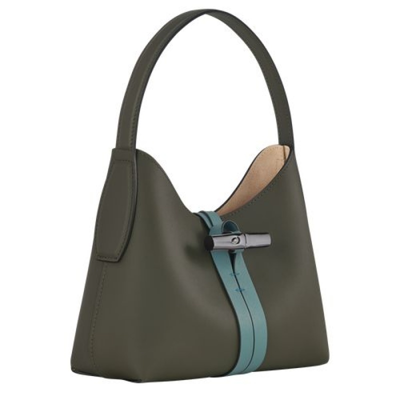 Longchamp Roseau Shoulder bag XS Khaki/Cypress | TRD-214059