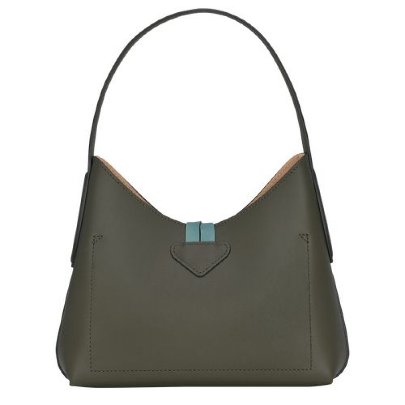 Longchamp Roseau Shoulder bag XS Khaki/Cypress | TRD-214059