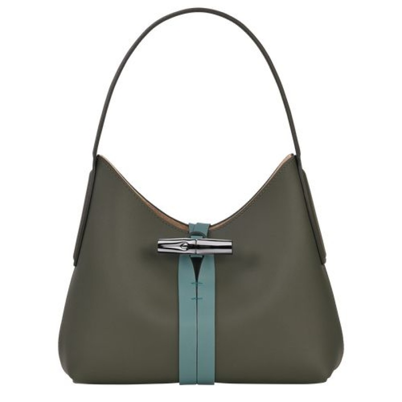 Longchamp Roseau Shoulder bag XS Khaki/Cypress | TRD-214059