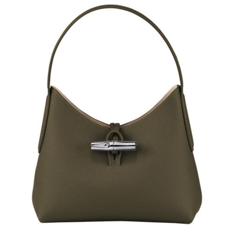 Longchamp Roseau Shoulder bag XS Khaki | TNG-678591