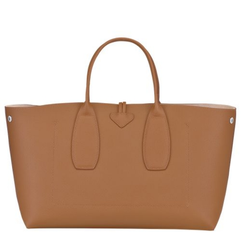 Longchamp Roseau Top handle bag L Natural | KUC-824035