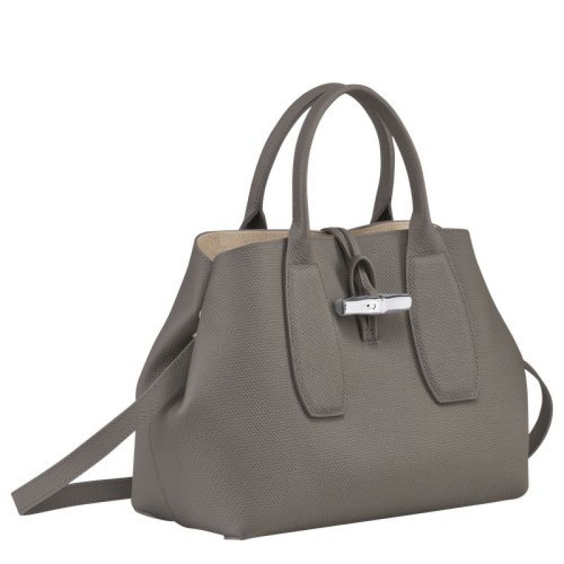 Longchamp Roseau Top handle bag M Turtledove | EBX-953618