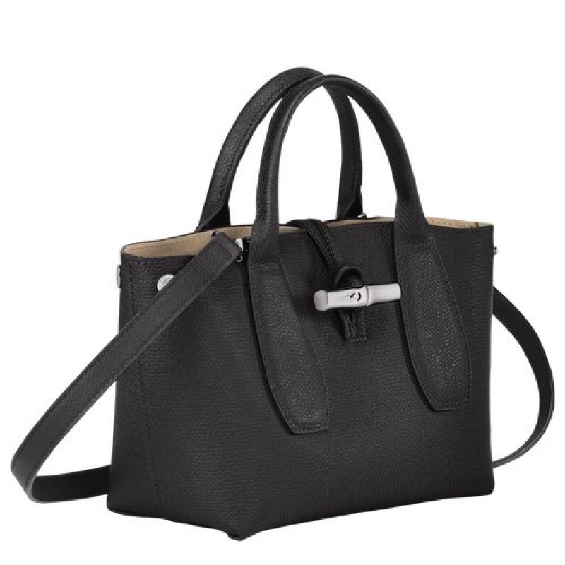 Longchamp Roseau Top handle bag S Black | MYD-427315