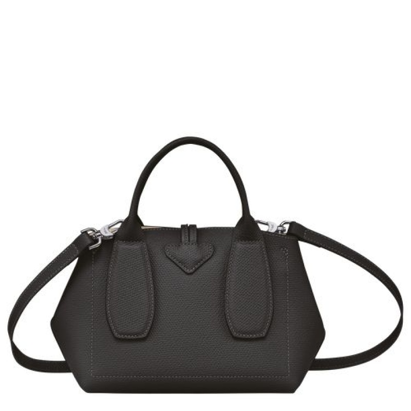 Longchamp Roseau Top handle bag S Black | MYD-427315