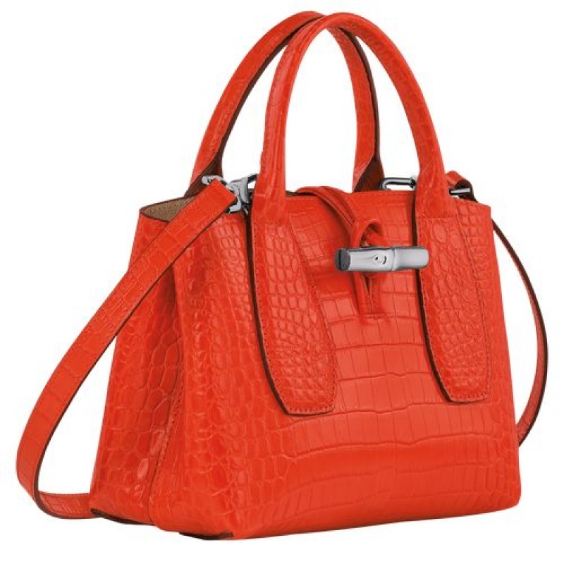 Longchamp Roseau Top handle bag S Orange | ZGL-286743