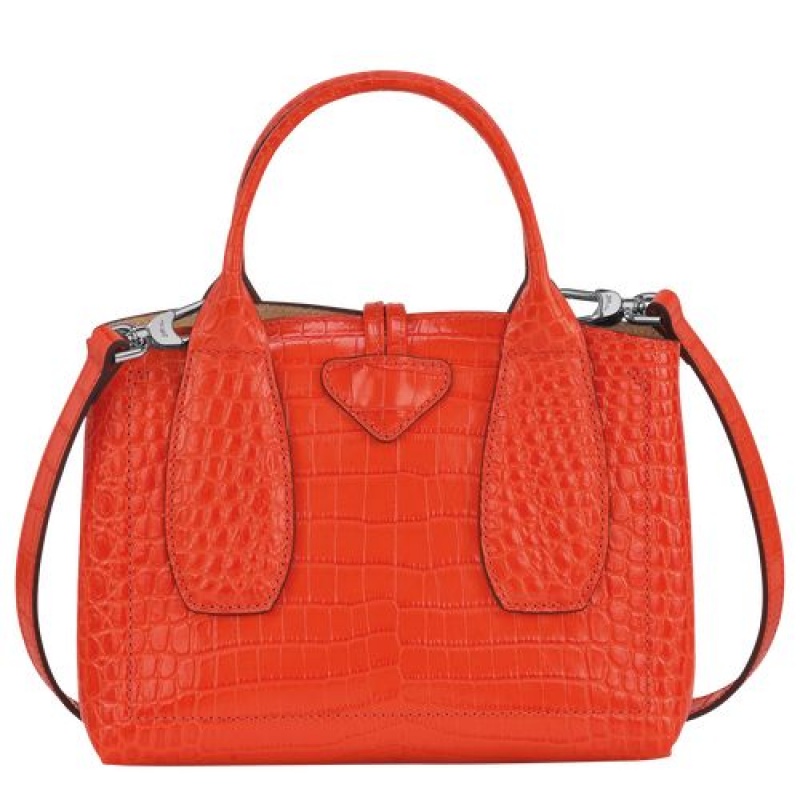 Longchamp Roseau Top handle bag S Orange | ZGL-286743