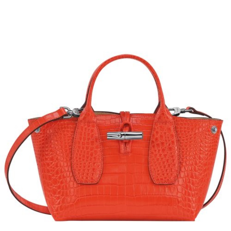 Longchamp Roseau Top handle bag S Orange | ZGL-286743