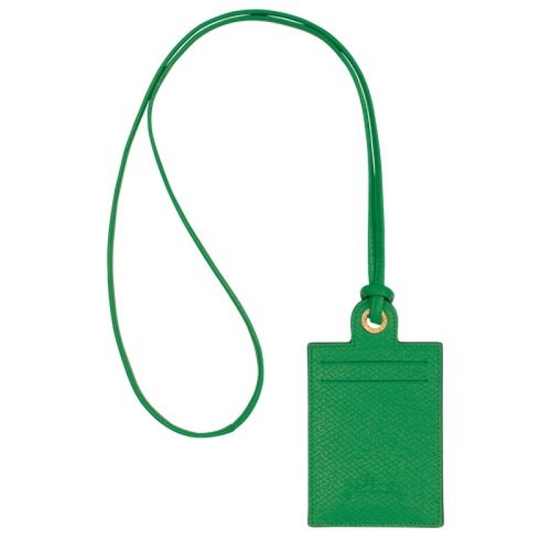 Longchamp epure Card holder with necklace Green | TBX-642013