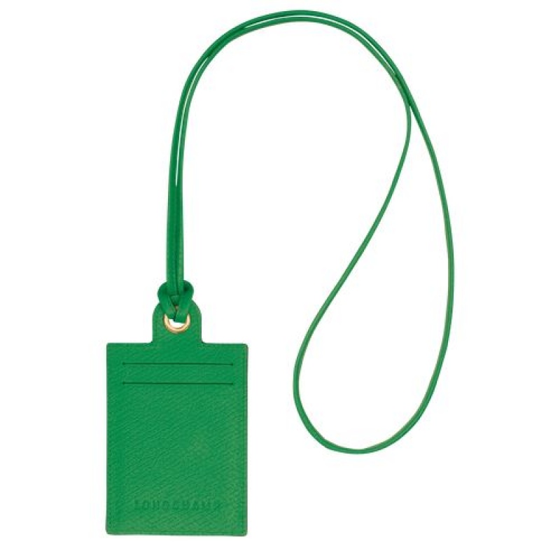 Longchamp epure Card holder with necklace Green | TBX-642013