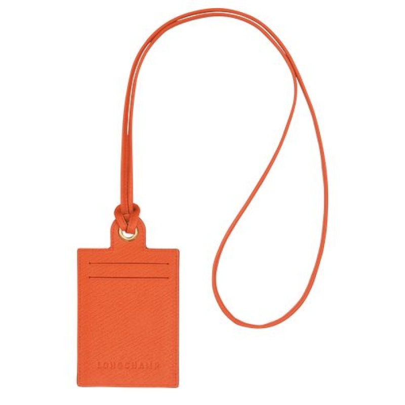 Longchamp epure Card holder with necklace Orange | RUK-781943